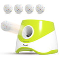 Automatic Dog Ball Launcher with 5 ETPU Tennis Balls, 3 Distance Settings, Green