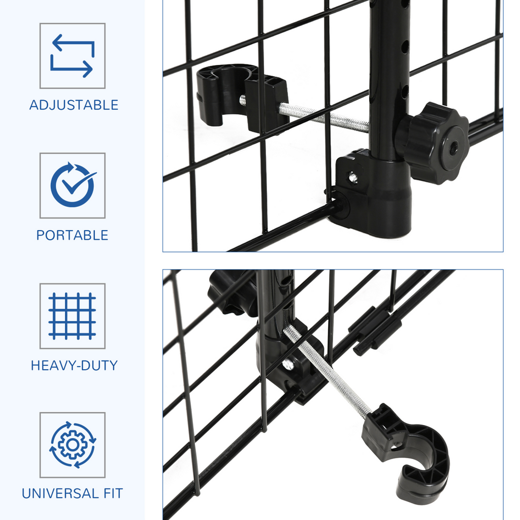 Heavy Duty Dog Car Barrier - Adjustable Ventilated Mesh Guard