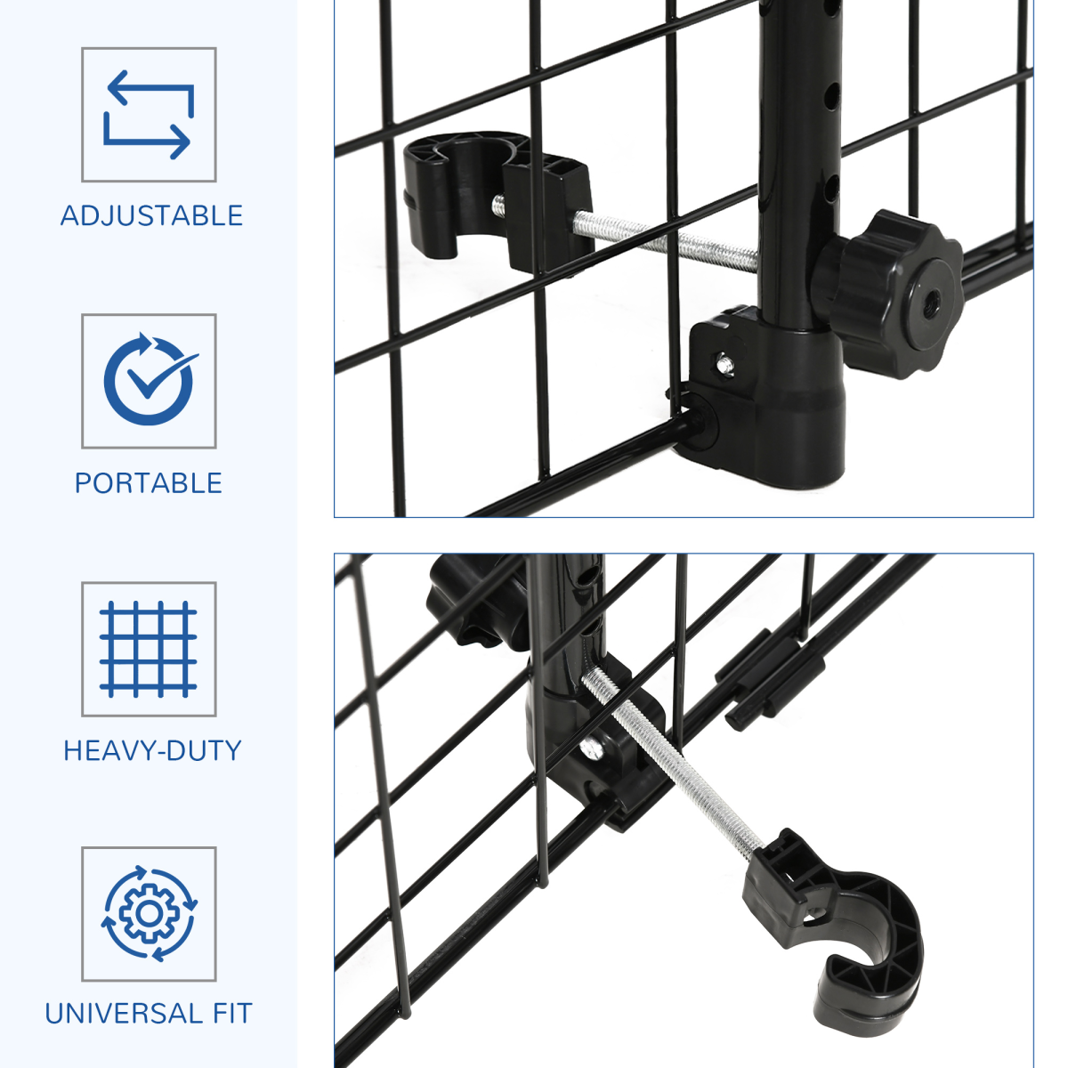 Heavy Duty Dog Car Barrier - Adjustable Ventilated Mesh Guard