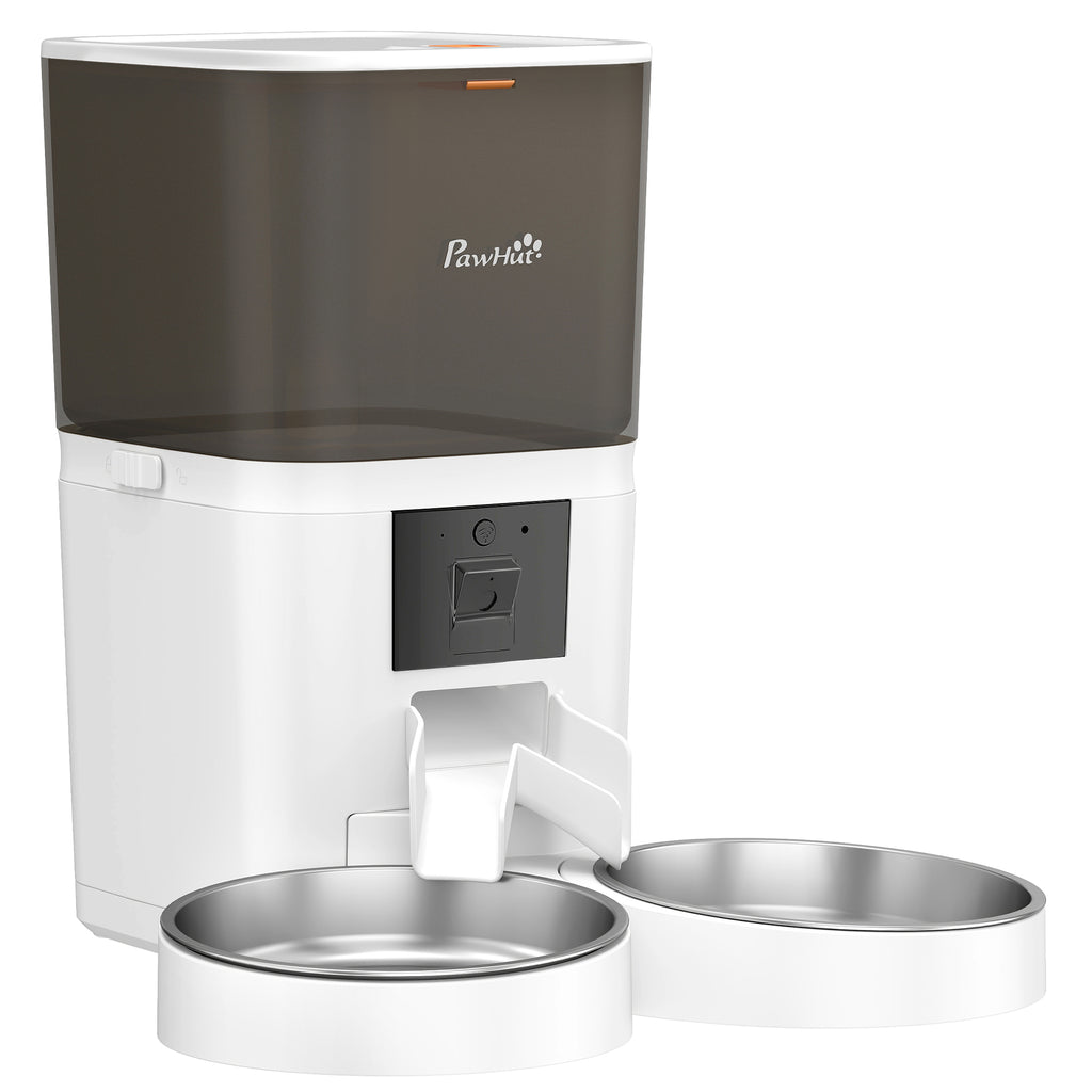 Automatic Cat Feeder for 2 Cats with HD Camera, 2.4G & 5G WiFi Pet Food Dispenser 6L APP Control