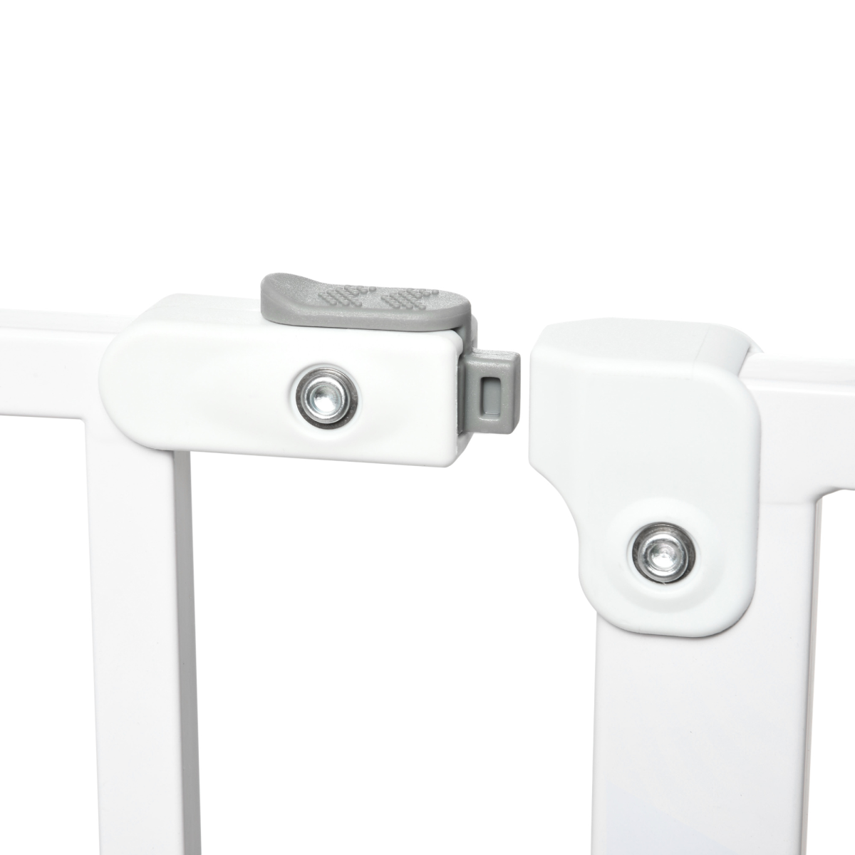 Wide Dog Stair Gate with Door - Pressure Fit, 75-95cm, White