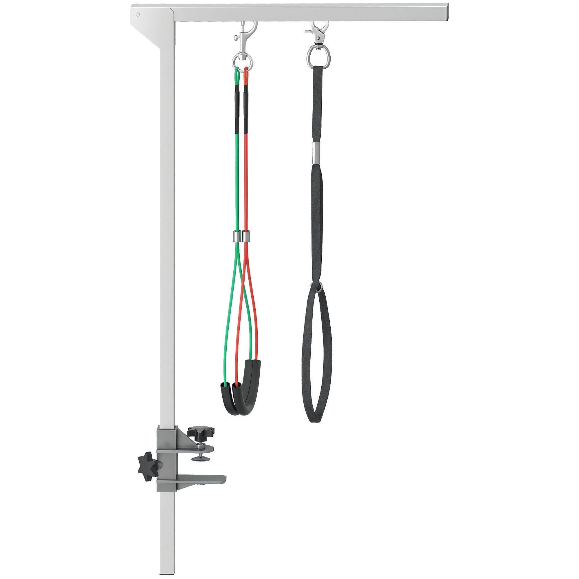 Adjustable Pet Grooming Arm, with Clamp, Haunch Holders & Grooming Loop - Sliver-Tone