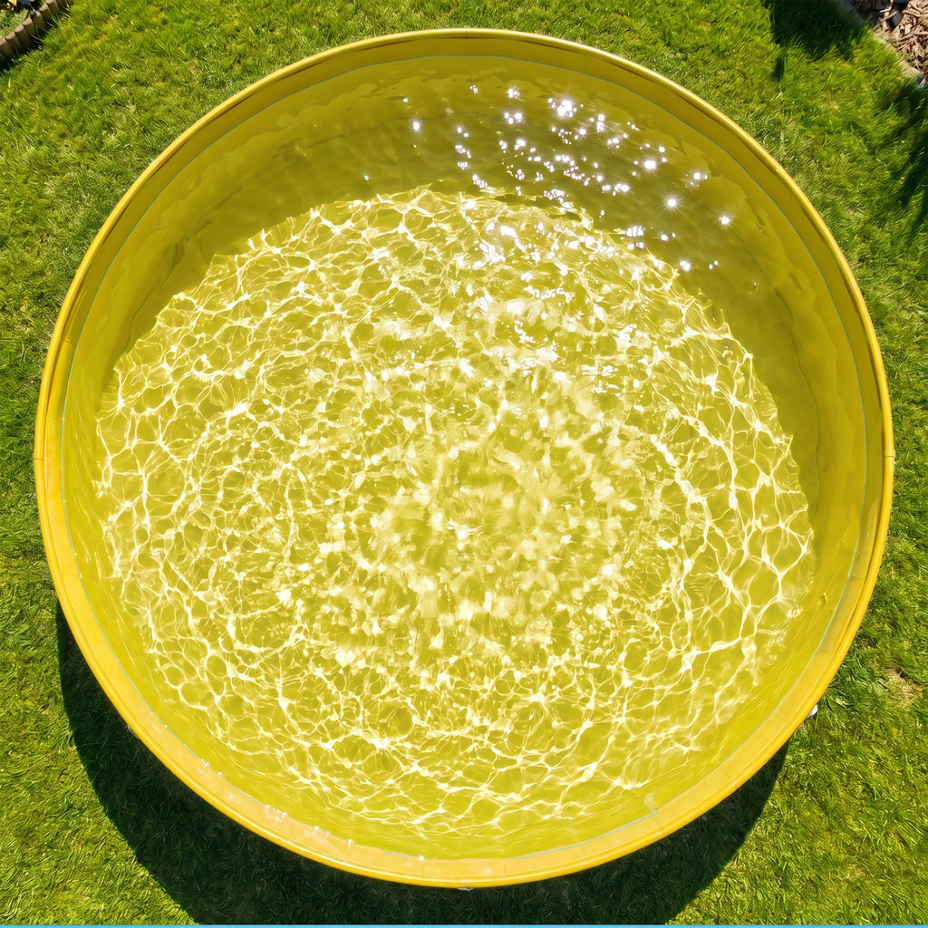 Foldable Dog Pool for Puppies and Ducks Dog Paddling Pool Bath Tub, Blue, 80 x 20 cm
