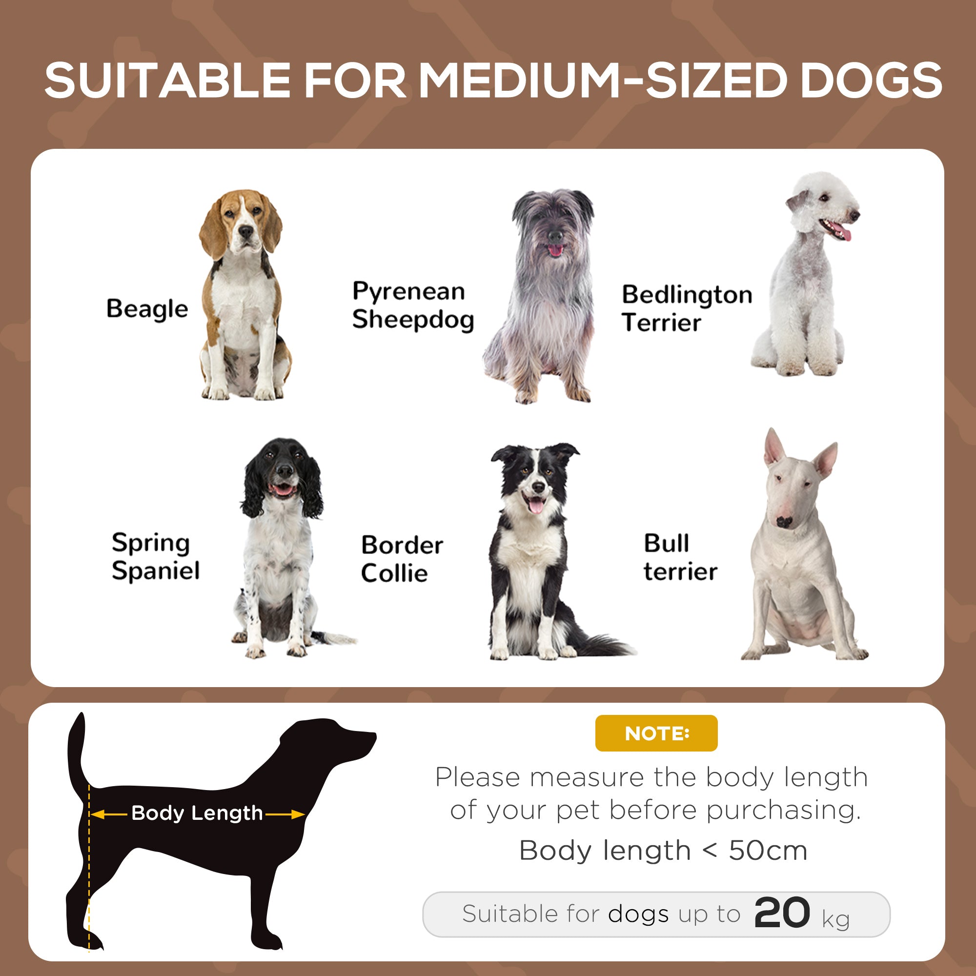 Outdoor Dog Bed with Removable Canopy, Portable Raised Dog Bed for Camping, Garden & Beach, Water-Resistant UV-Protection Mesh Pet Cot Sun Lounger, for Medium Pets, 76 x 61 x 73 cm, Brown