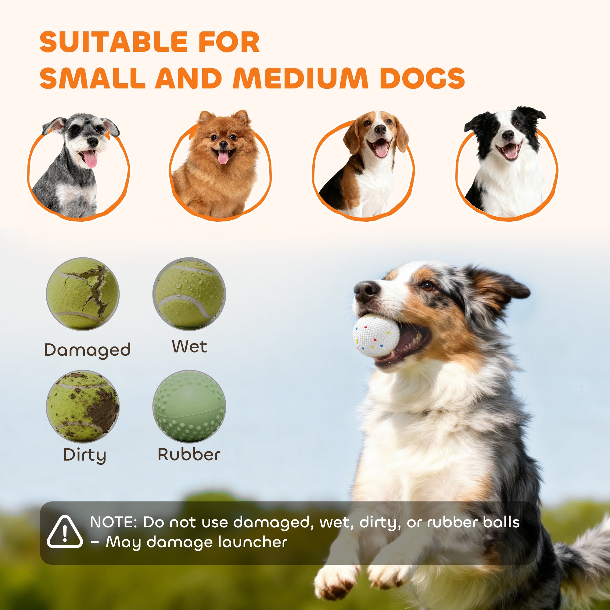Automatic Dog Ball Launcher with 5 ETPU Tennis Balls, 3 Distance Settings, Green