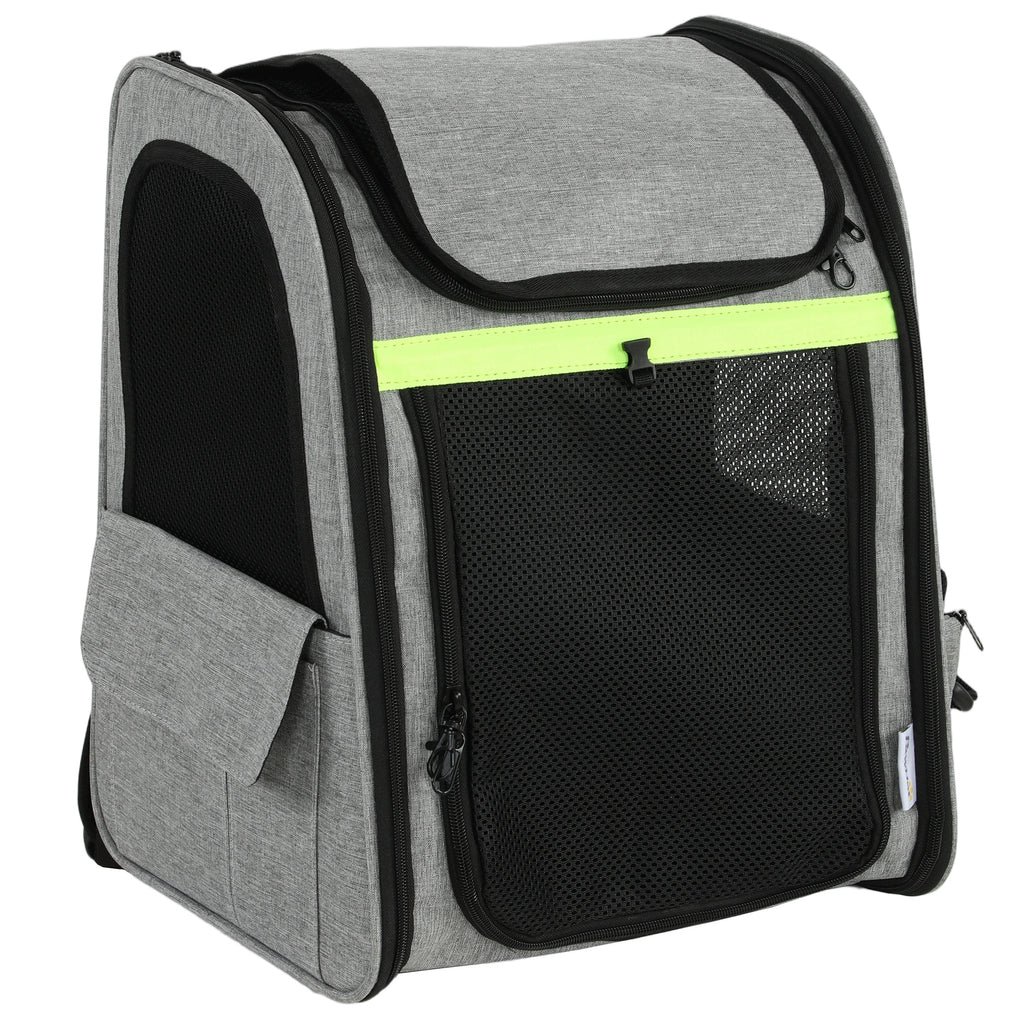 Dog Carrier Backpack Expandable, Breathable Pet Carrier Bag for Small Puppy & Cat with Reflective Strip for Travel & Hiking