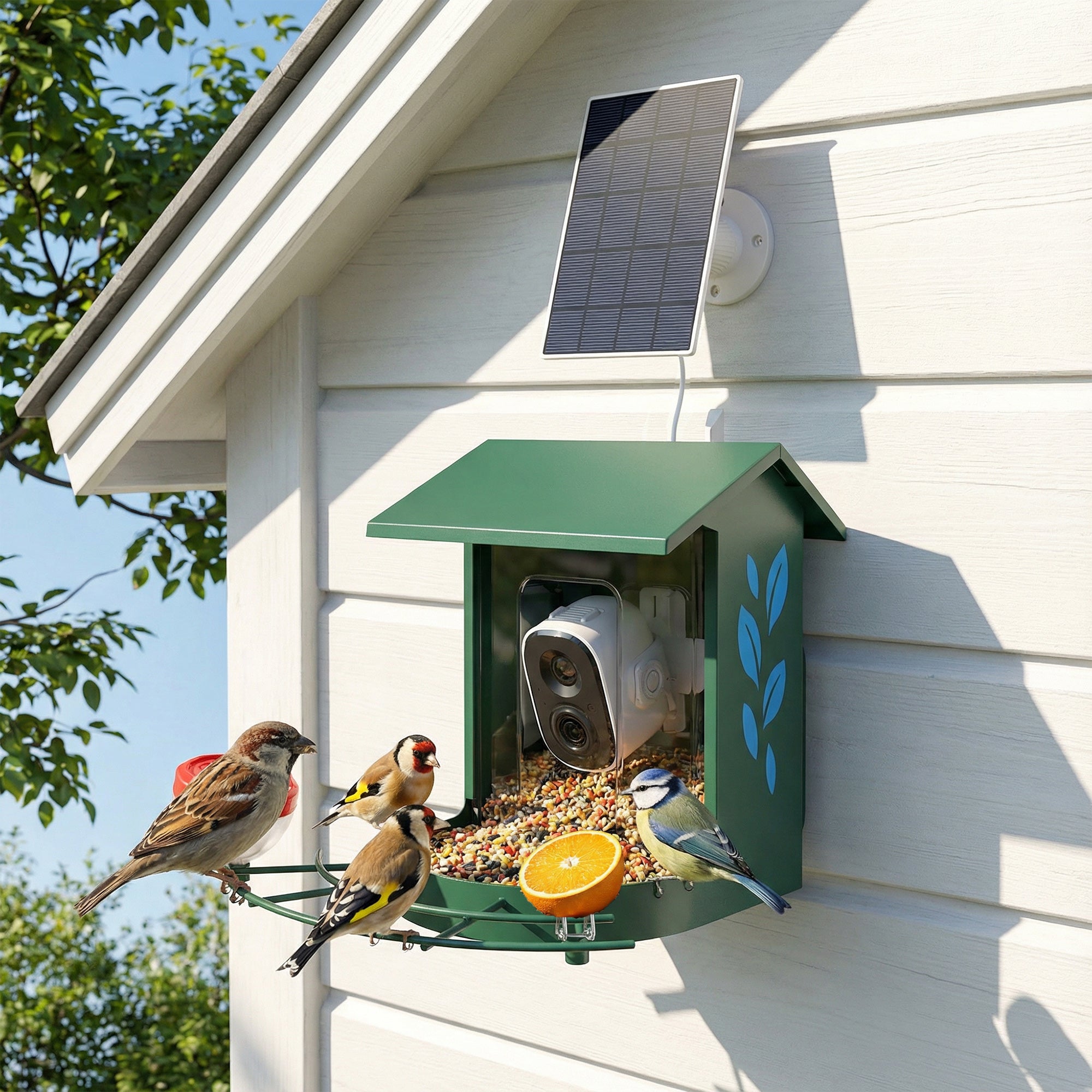 Smart Bird Feeder Camera 2K HD with AI Identifies 16,000+ Species, Auto Capture Video, APP Instant Notifications