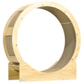 Cat Wheel with Brake & Scratching Pads - Oak Tone