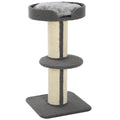 91cm Cat Tree with Scratching Post, Bed, Perch & Removable Cushion - Grey
