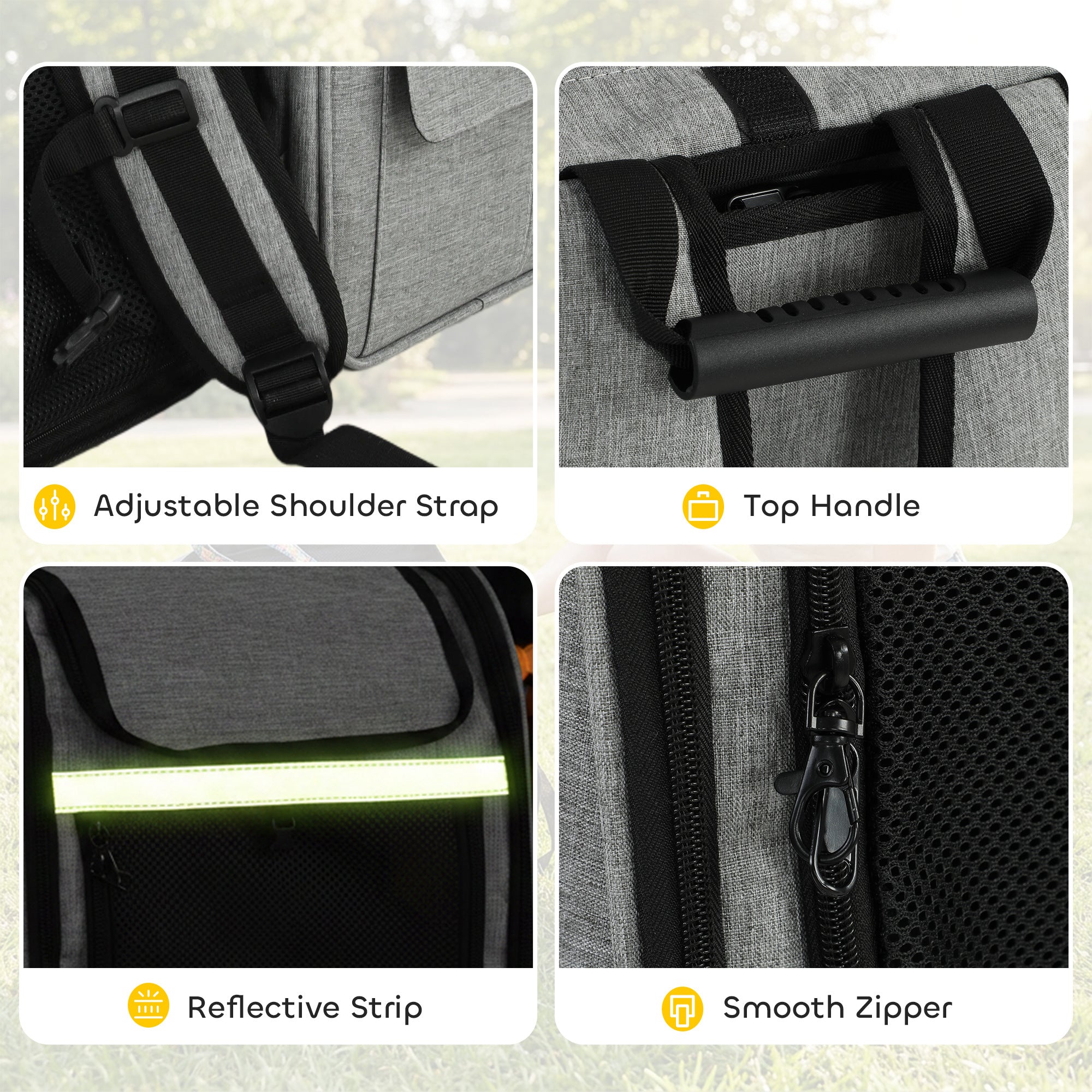 Dog Carrier Backpack Expandable, Breathable Pet Carrier Bag for Small Puppy & Cat with Reflective Strip for Travel & Hiking
