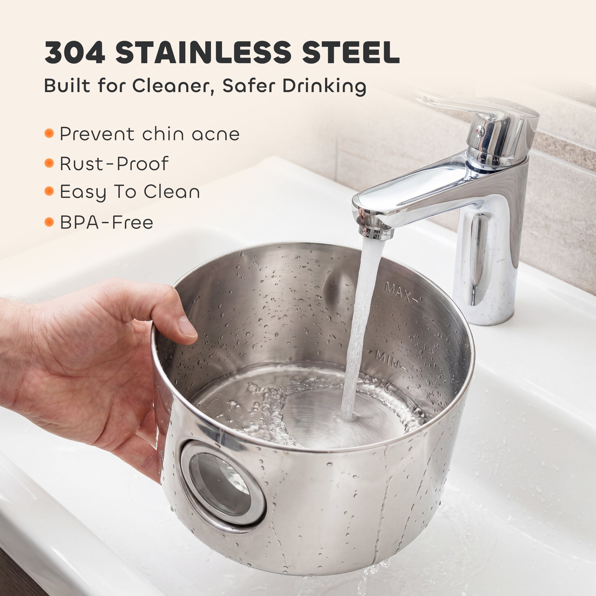 Wireless Cat Water Fountain | Stainless Steel 4L | Battery Operated, 6 Filters