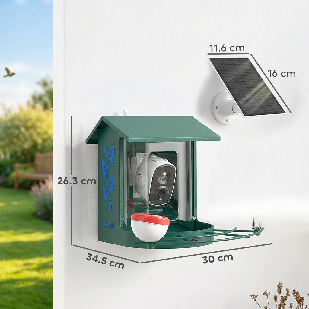 Smart Bird Feeder Camera 2K HD with AI Identifies 16,000+ Species, Auto Capture Video, APP Instant Notifications
