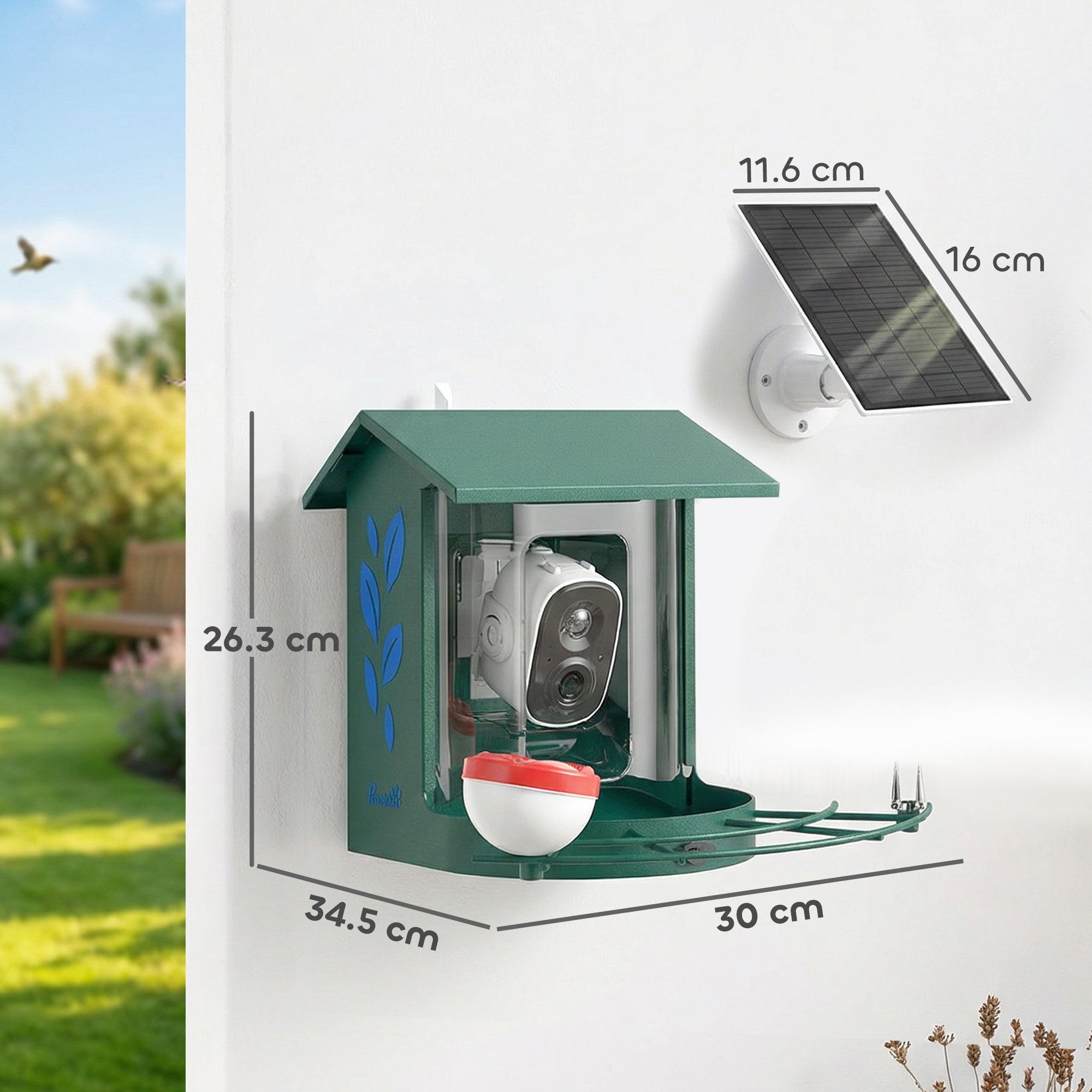 Smart Bird Feeder Camera 2K HD with AI Identifies 16,000+ Species, Auto Capture Video, APP Instant Notifications