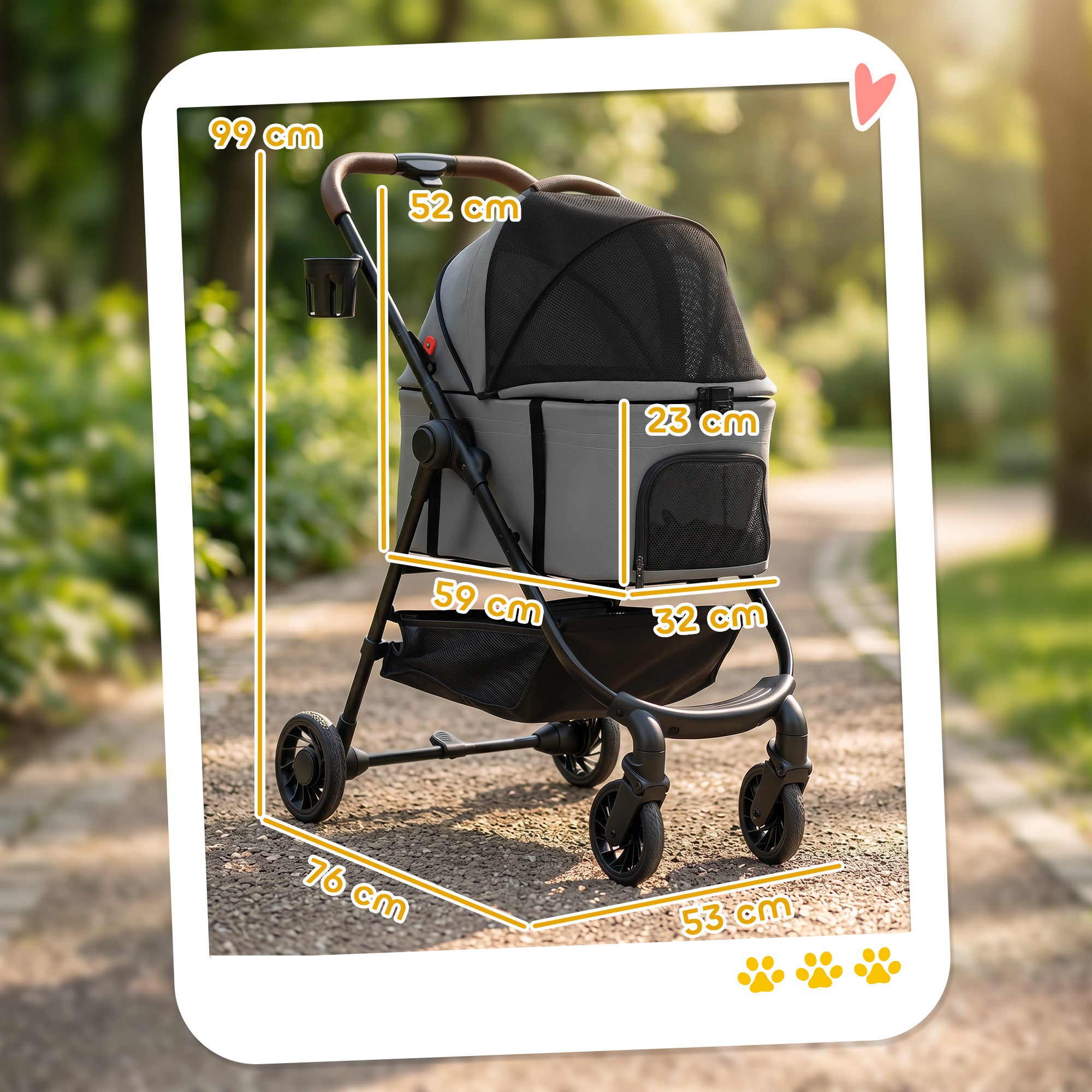 dog stroller uk Dog Stroller, 3 in 1 Foldable Pet Stroller