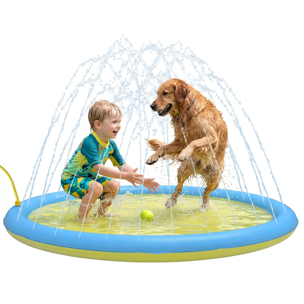 Dog Splash Pad for Pets Dog Bath Pool Water Game