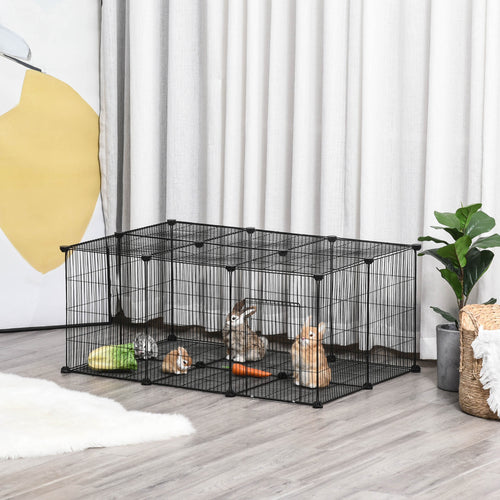 22-Piece Pet Playpen Metal Fence - Bunny, Guinea Pig, Hedgehog